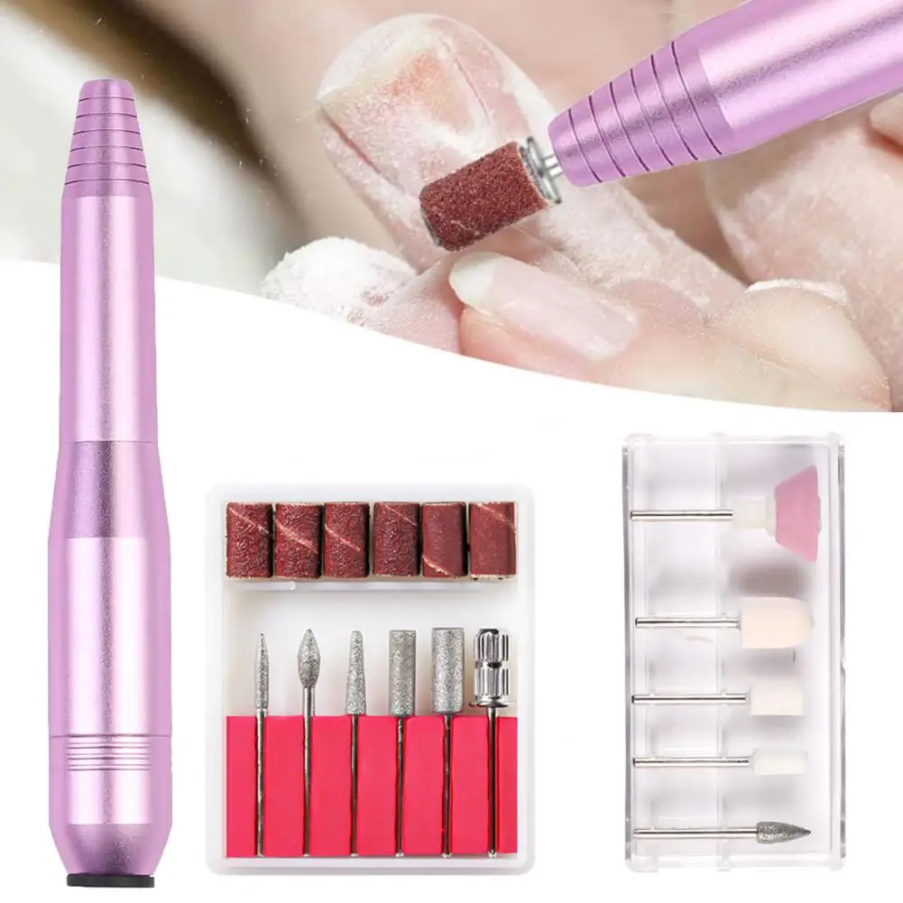 Women Nail Drill Professional Electric Nail Drill with 11 Bits Sanding Bands for Manicure Pedicure for Acrylic for Salon