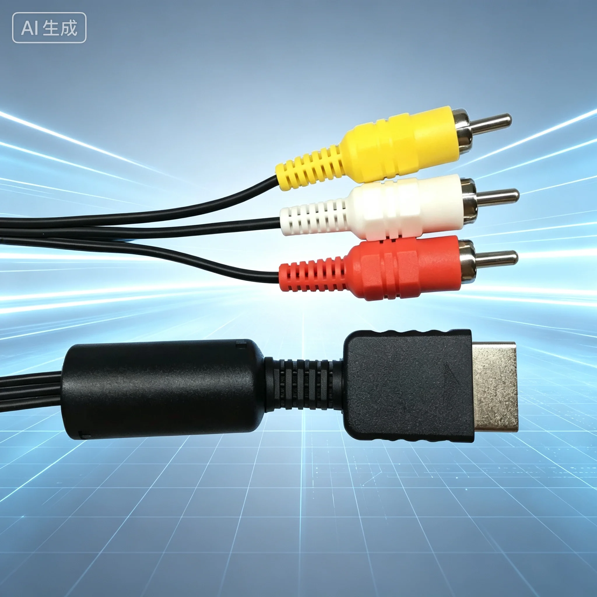 Audio Video AV Cable for PS1 PS2 PS3 Console Non‑HDMI Not for Set‑top Box Player