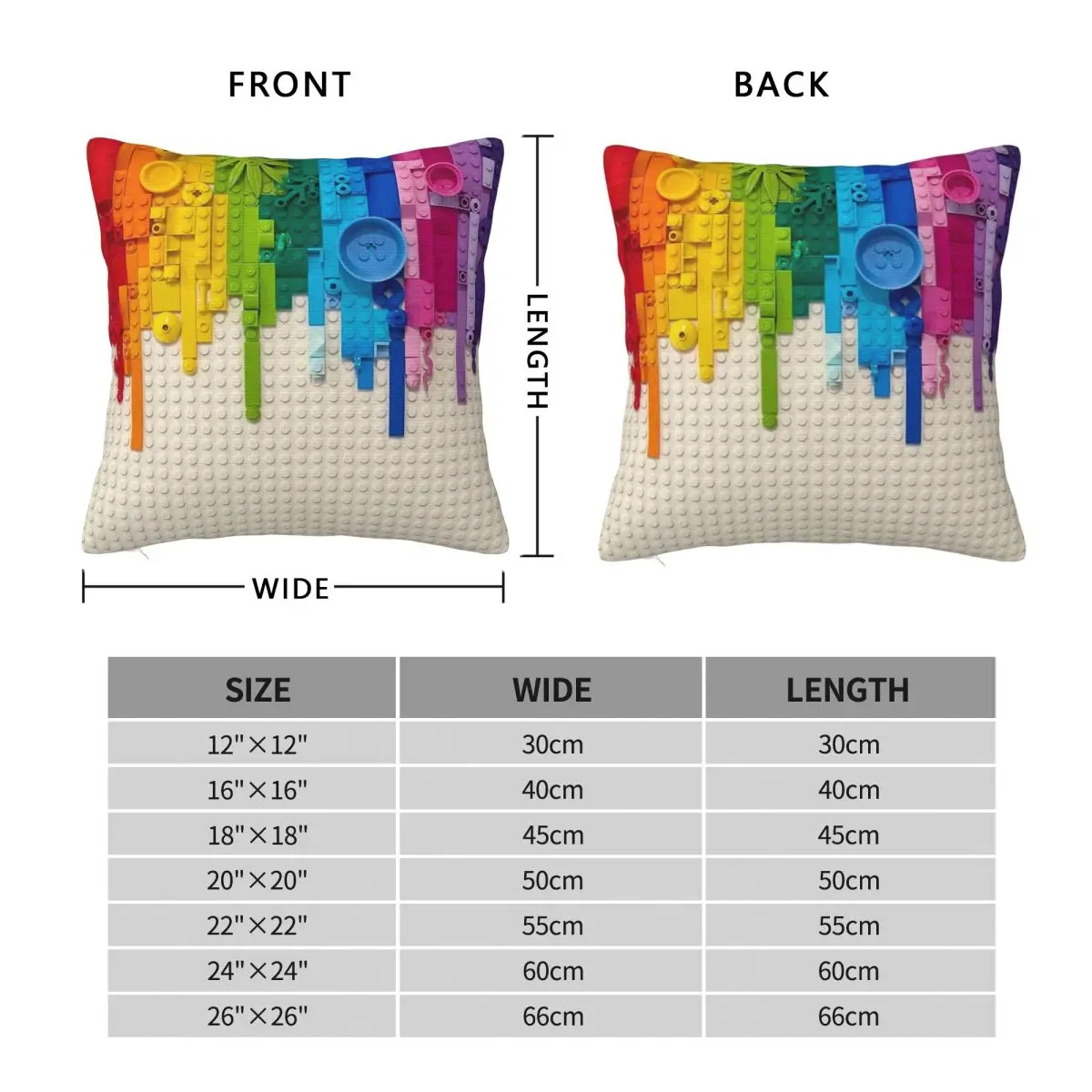 Rainbow Drip Square Pillowcase Polyester Linen Velvet Pattern Zip Decor Throw Pillow Case Home Cushion Cover