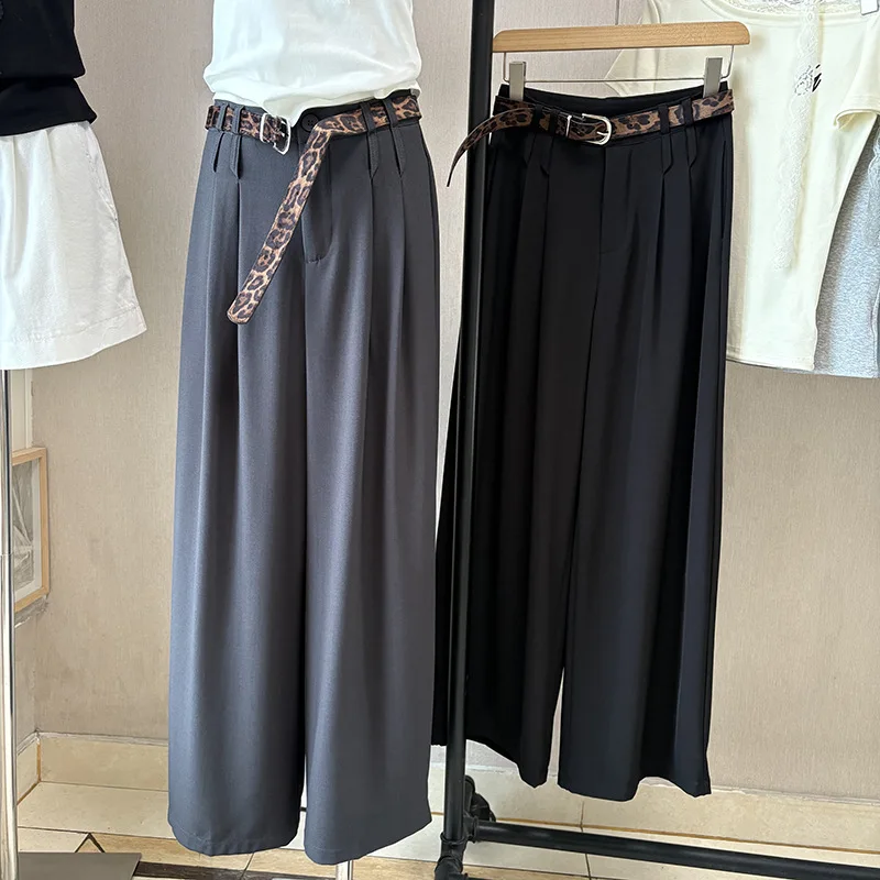 

Женские брюки-палаццо Ele ey с высокой талией, свободного кроя, прямые, повседневные, в пол, с поясом