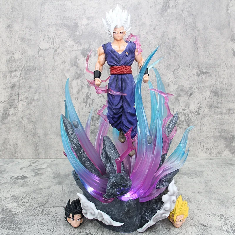 

43.5CM Dragon Ball Anime Figure Gk White God The Beast Cape Son Gohan Oversized Figure Model Collect Decorate Ornaments Gift