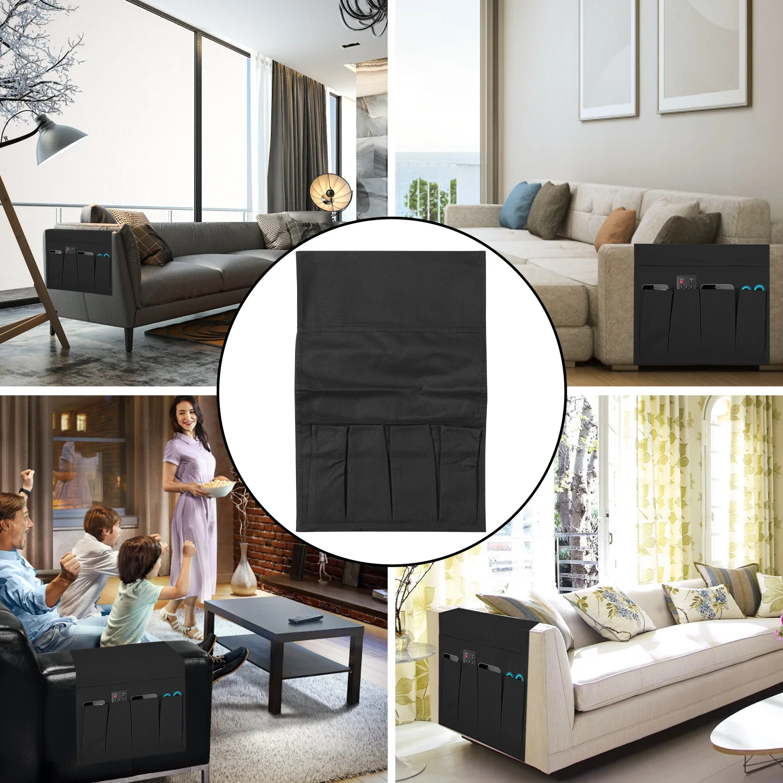 

1Pcs Remote Control Hanging Storage Bag Sofa Armrest Multi Pocket Organizer for Bedside Office Dormitory Sofa Armrest Pouch