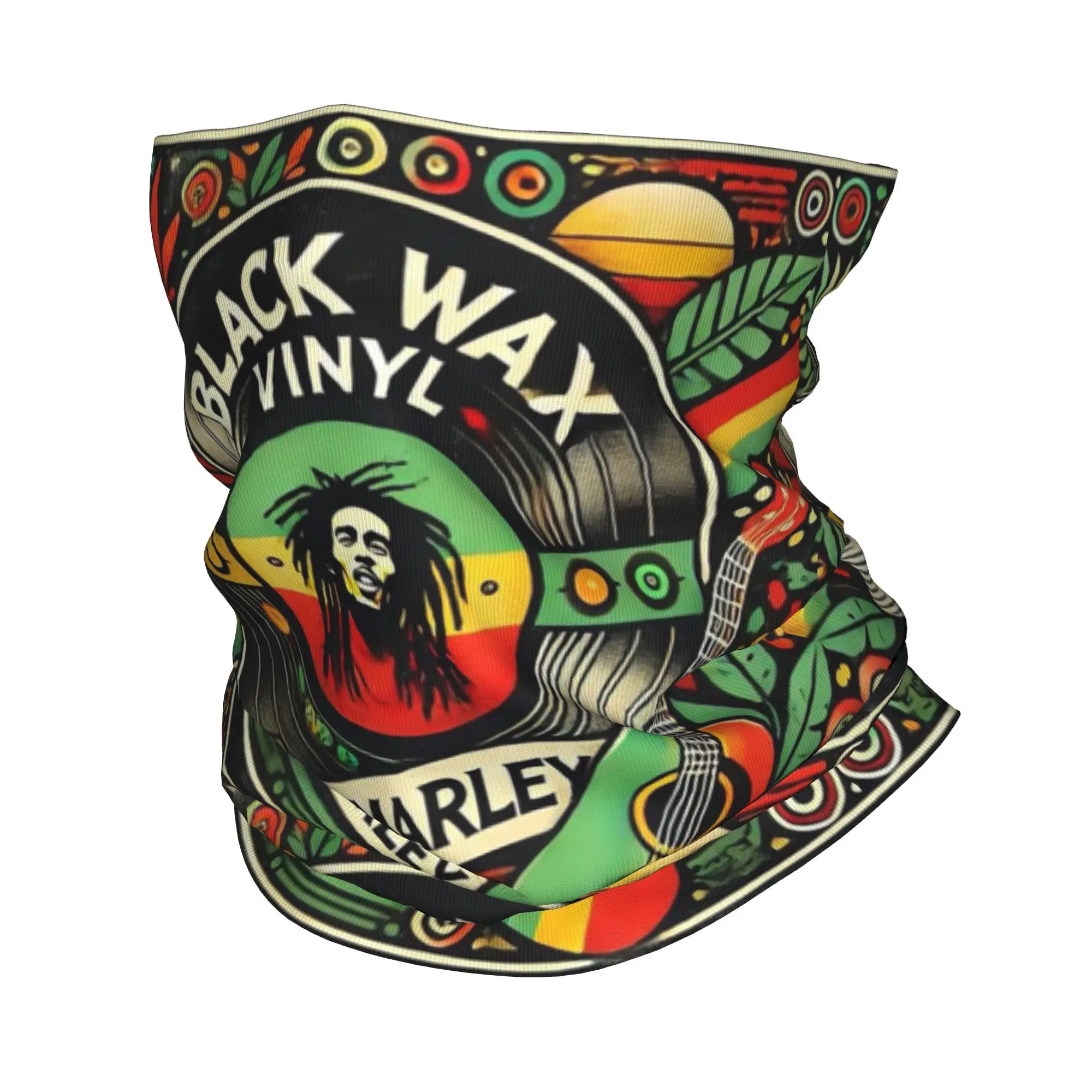 Bob Marley Reggae Bandana cubierta para el cuello bufanda envolvente estampada bufanda cálida para ciclismo deportes al aire libre Unisex adulto lavable