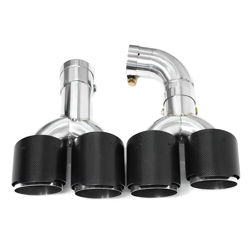 Quad uitlaatsierstukken voor BMW X3 G01 X4 G02 2018-2021 (ALLEEN 20i/30i) - X3M Look Upgrade (vereist M diffuser)