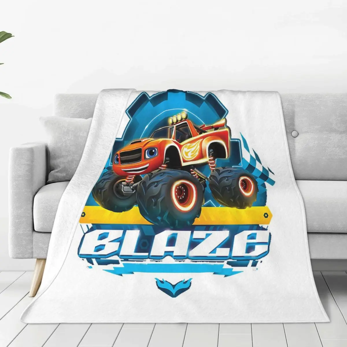 Blaze And The Monster Machines Blanket Soft Warm Flannel Throw Blanket Bedspread for Bed Living room Picnic Travel Home Sofa