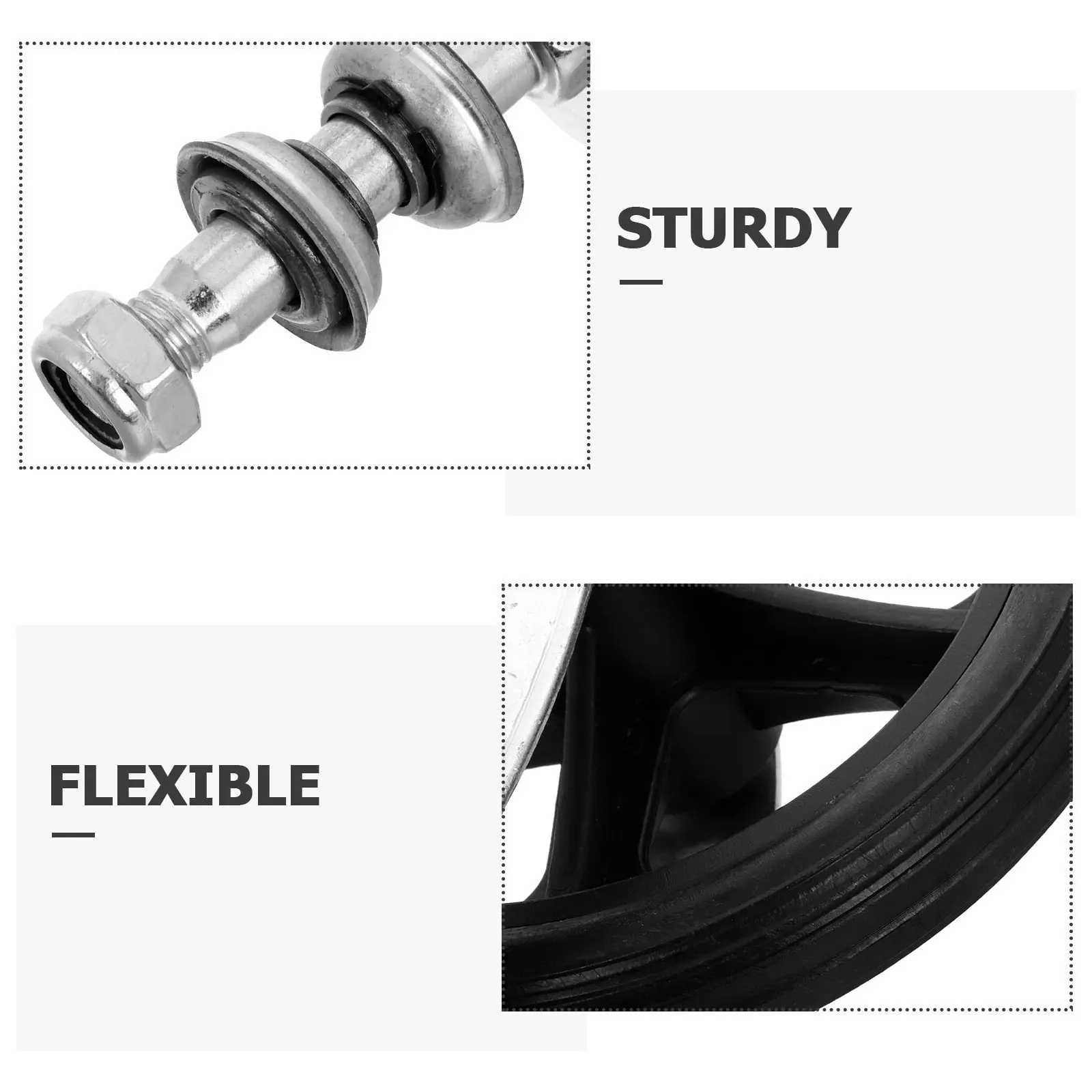 Wheelchair Bearing Front Wheel Non-Inflatable Solid Tire Replacement Smooth Rotation Universal Caster Accessory for Garden Cart