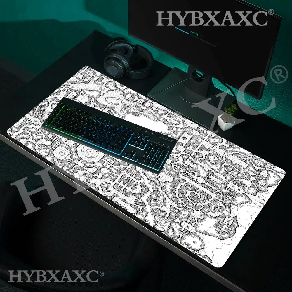 

HYBXAXC Fantasy Dungeon Map Playmat, Large Extended Mouse Pad for TCG Gaming & Office Large 90x40cm XXL Gamer Mousepad