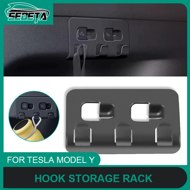 

Interior Modification New Design Secure Trunk Side Hook ABS For Tesla Model Y Rear Trunk Hook Storage Holder Can Weigh 15KG