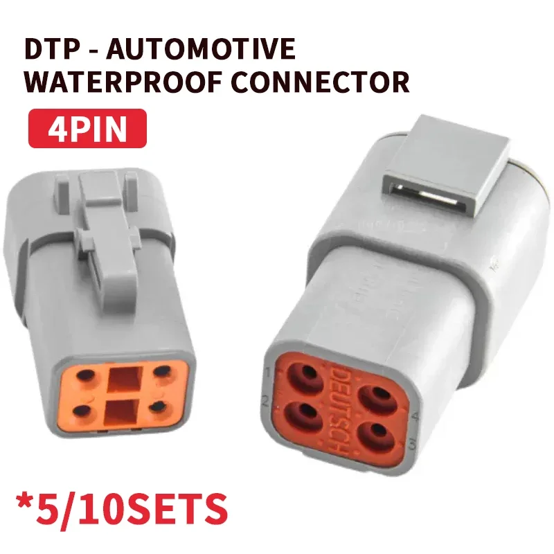 DTP series 4 Pin Male Female Automotive Waterproof Connector Plug DTP06-4S DTP04-4P