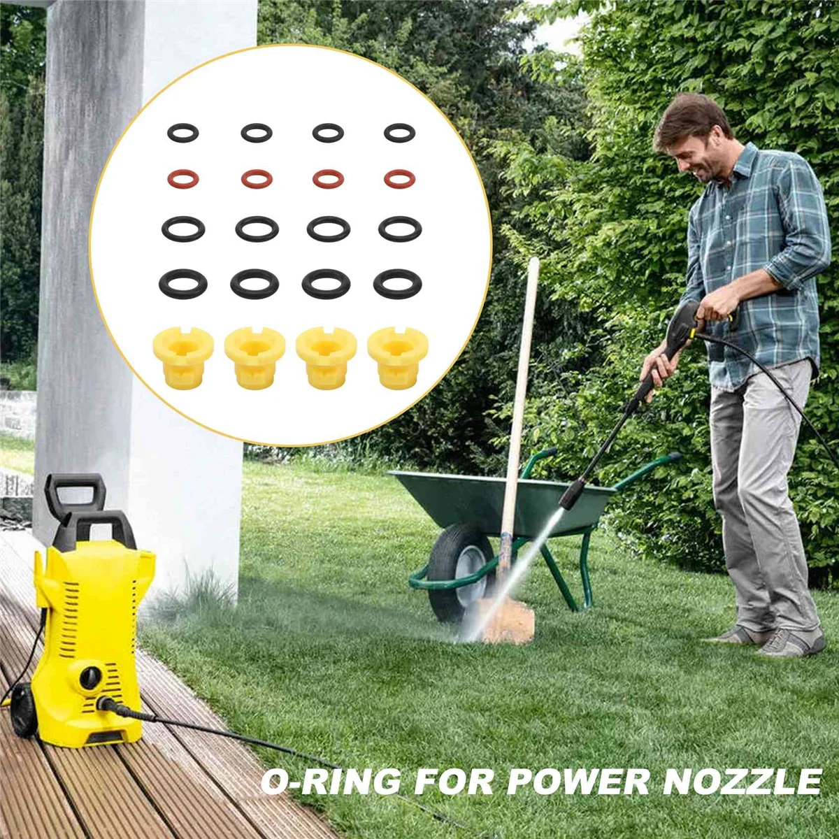 O-حلقة ل Karcher انس خرطوم فوهة قطع الغيار O-حلقة الختم 2.640-729.0 المطاط O-حلقة غسالة الضغط ل K2 K3 K4 K5 K6 K7 A