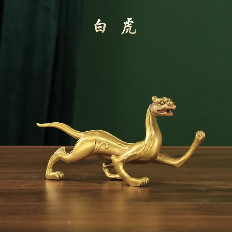 Copper Four Animals Ornament Spirit Beast Ornament Green Dragon White Tiger Vermilion Bird Xuanwu Sculptures