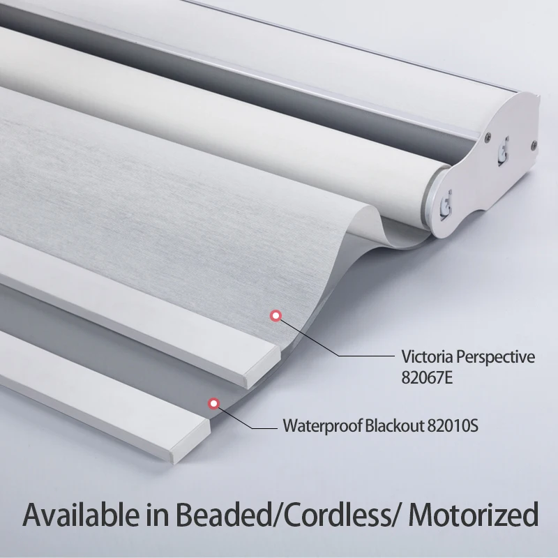 ZSTARR Smart Motorised Double Layer Blackout And Light Filtering 2-in1 Day And Night Window Roller Blind For Hotel Office
