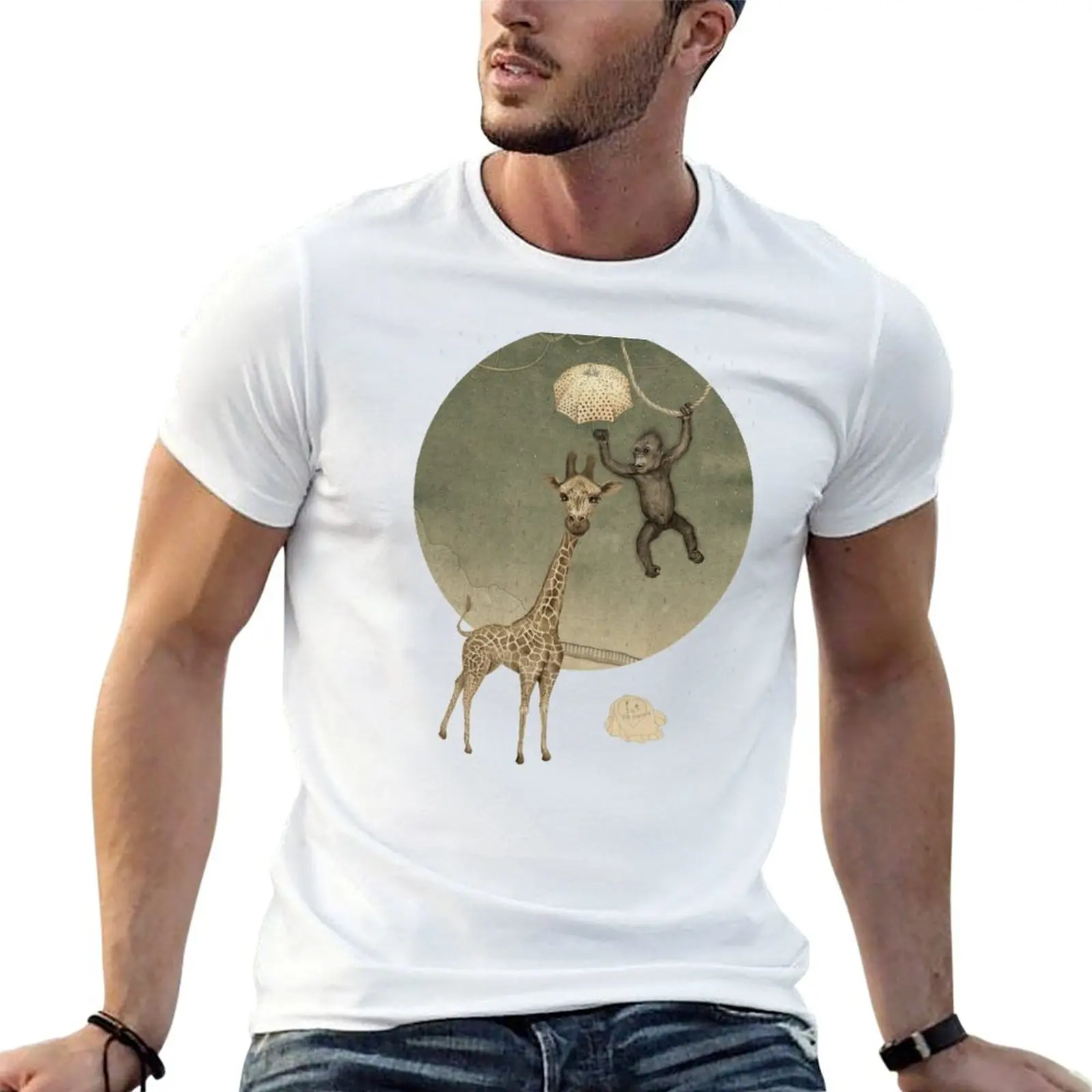 

dark humor anime shirts t T-Shirt monkey tshirt giraffe funny