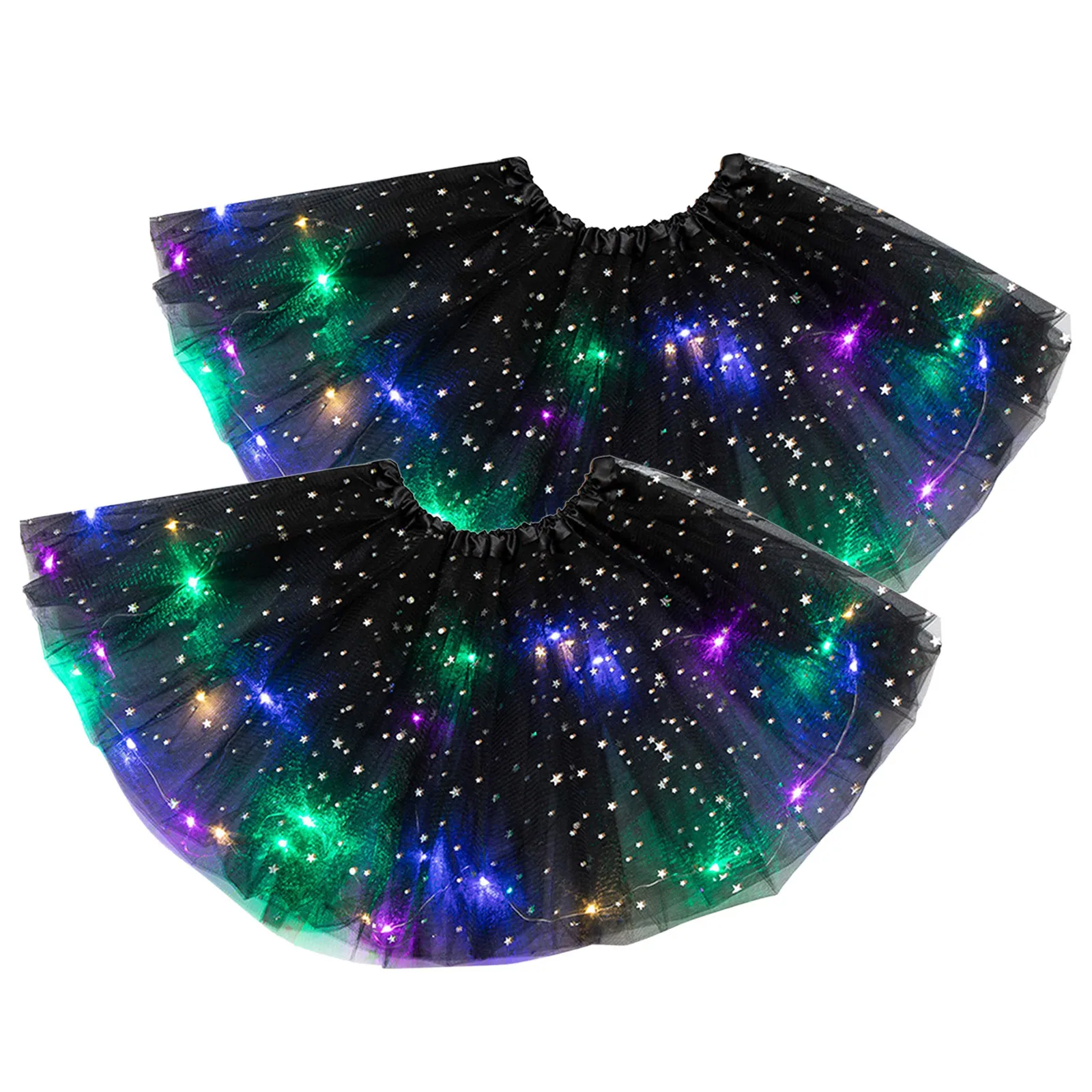 Mardi Party 2Pc Tutu Rok Carnavalskostuum Tule Rok Dames Tutu Rok Met Led Lights Mini Rok Stretchy Festival