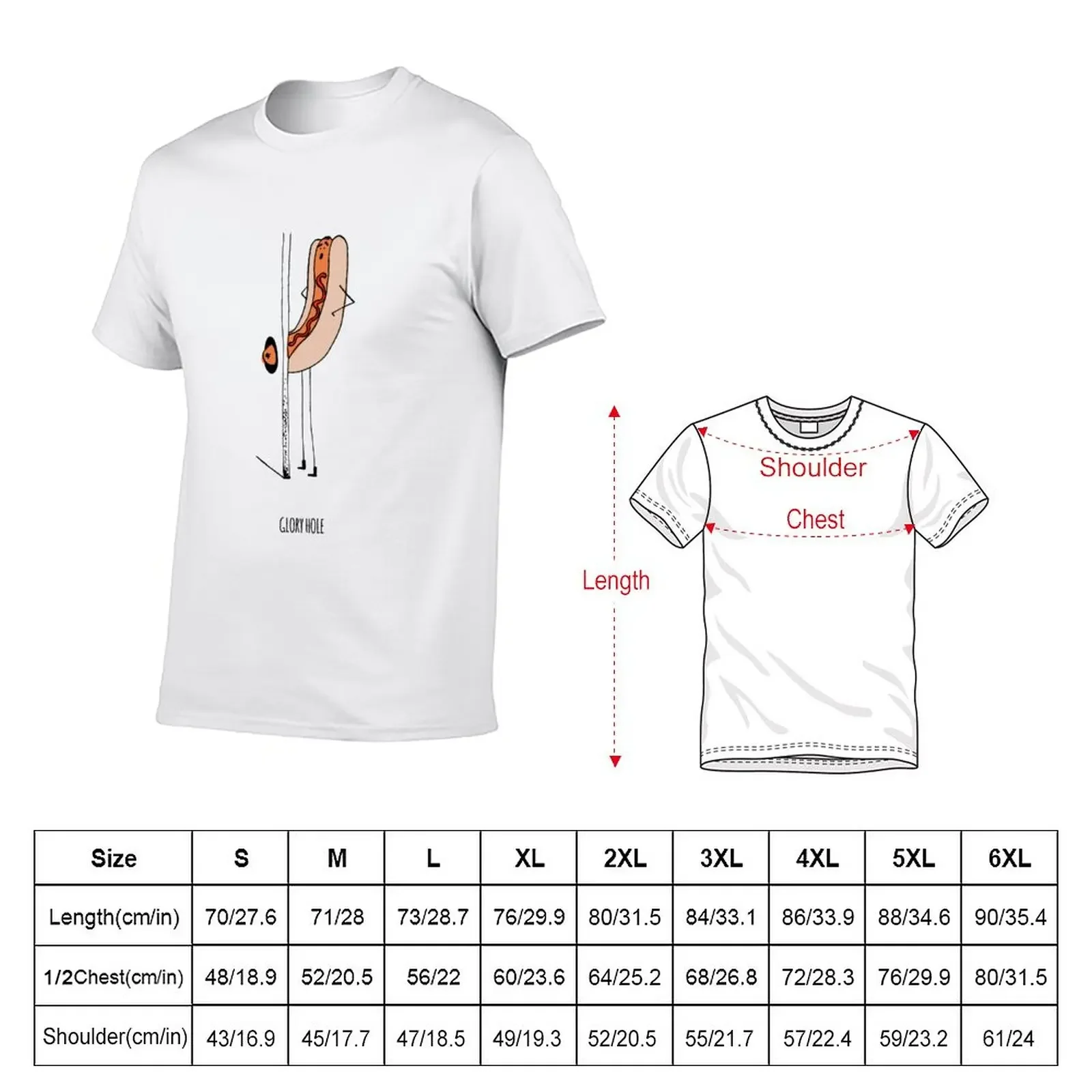 Hot dog glory hole T-Shirt customs design your own Short sleeve tee tops oversizeds mens t shirts pack