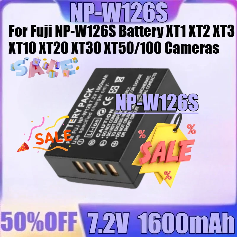 

High Quality Battery For Fuji NP-W126S Battery XT1 XT2 XT3 XT10 XT20 XT30 XT50/100 Camera New NP-W126S 7.2V 1600mAh