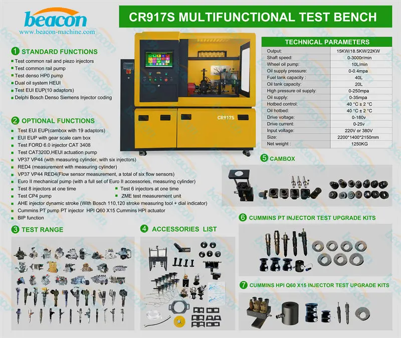 Injector Coding Machine CR917S Common Rail Injector Pump Test Stand with EUI EUP HEUI Injector Test Bench