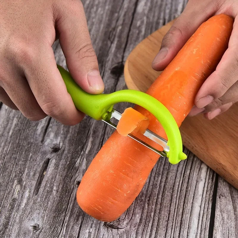 Useful Peeler Long Handle Sharp Peeler Stainless Steel Peelers Multifunctional Melon Shaver Easy Peeling Tools Kitchen Gadgets