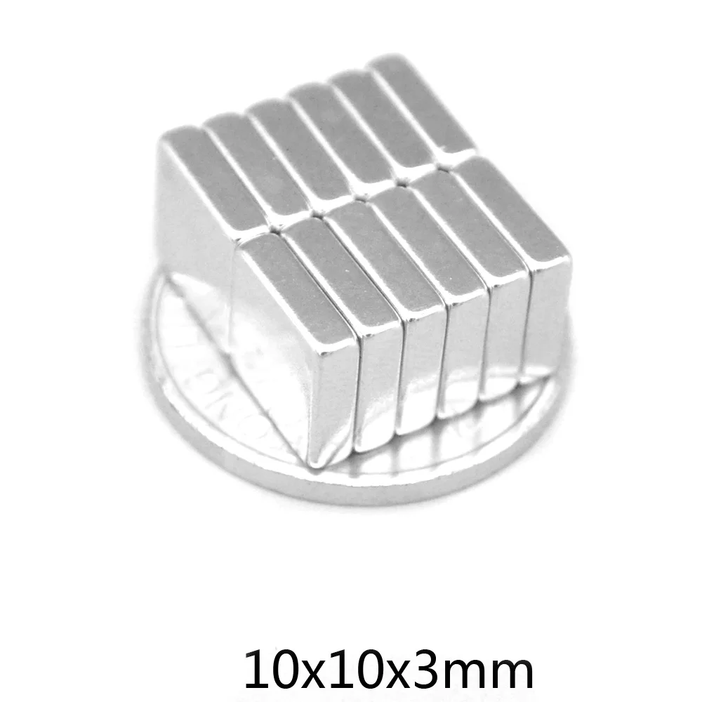 10x10x3 mm Quadrate Powerful Magnets 10*10*3 For Home Refrigerators, Offices DIY 10x10x3mm Block Strong Magnet 10*10*3 mm