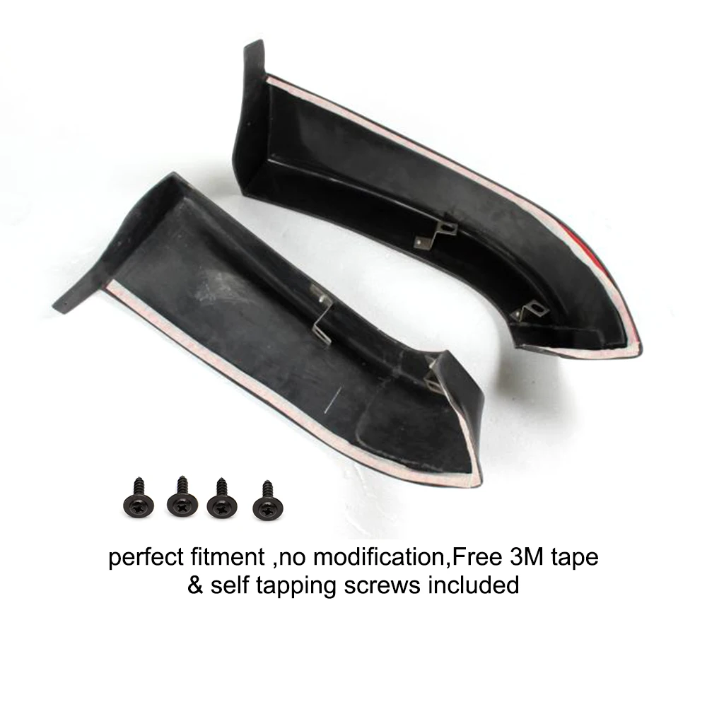 PU Black Rear Bumper Splitters Flaps Cupwings For Subaru Impreza 8th 2003-2005 Rear Splitters Lip Aprons