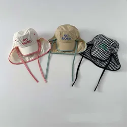 Korea Baby Hat Summer Autumn Children's Quick Drying Cap Summer Sun Protection Caps For Boys Girls Outdoor Neck Protection Caps