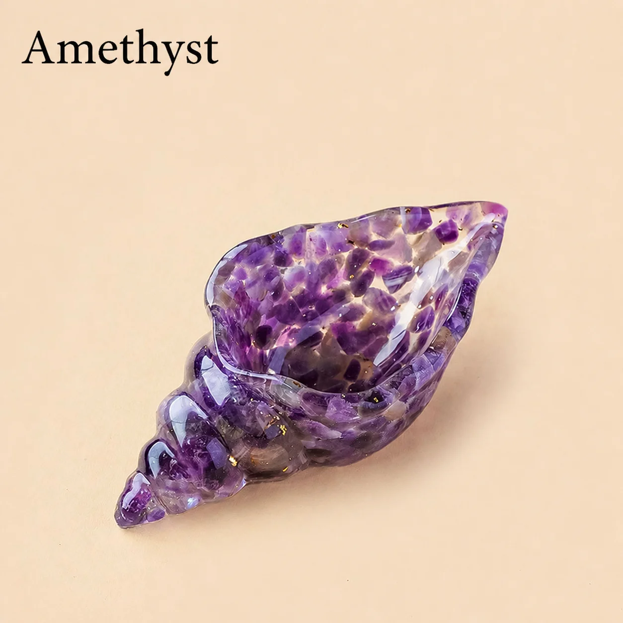 Conch Shaped Bowl Decorative Decorative Bowl Crystal Resin Bowl Crystal Trinket Dish For Tabletop Display Office Desk Crystal