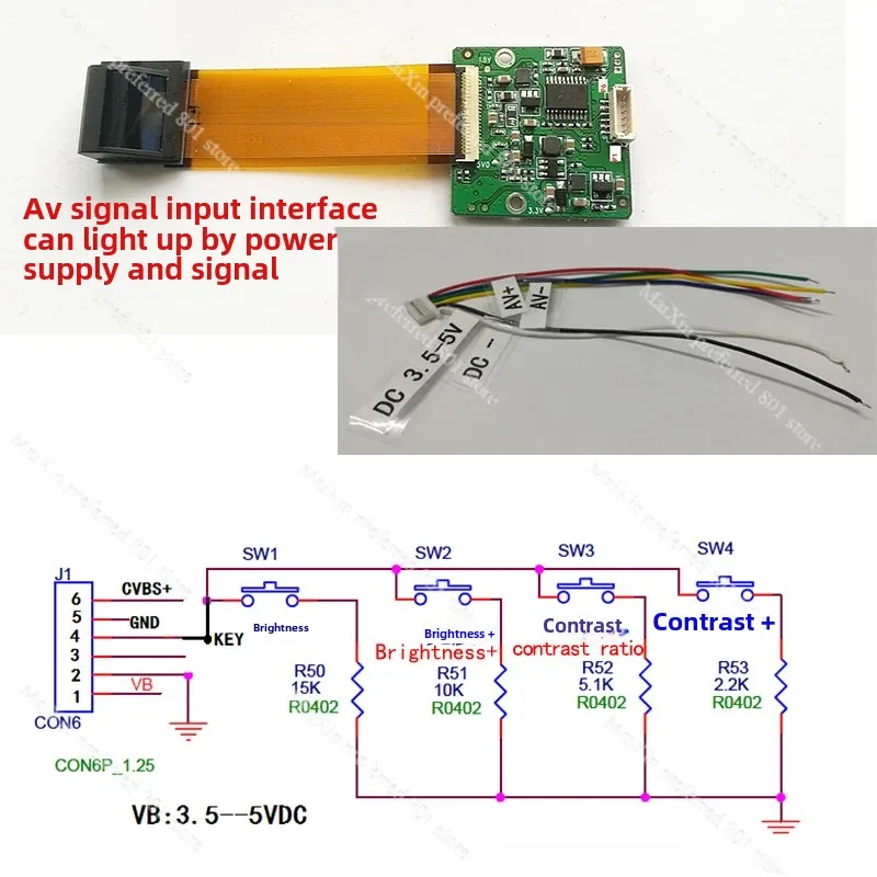 FLCOS ferroelectric liquid crystal 0.4 inch color high definition thermal imaging monocular microdisplay module HDMI