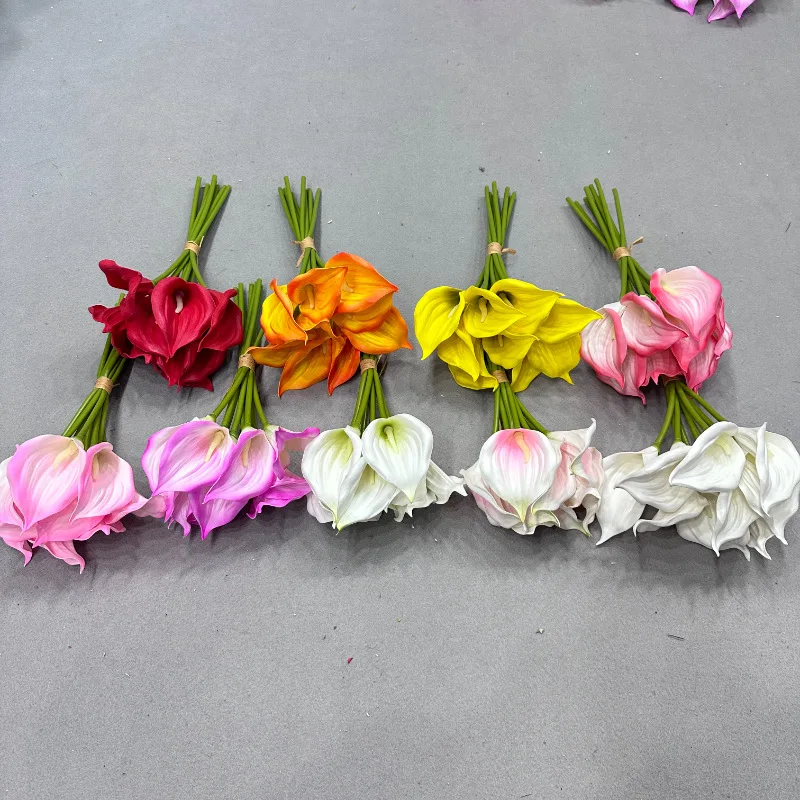 

10pcs Horseshoe Lotus Bun EVA Handheld Flower Wedding Floral Art Home Display Window Decoration Living Room Dining Table Decor