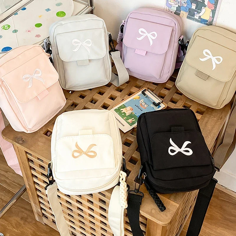 

Chic Ladies Bow Design Shoulder Handbag with Adjustable Strap Crossbody Messenger Bag Trendy Women's Fashion Accessory