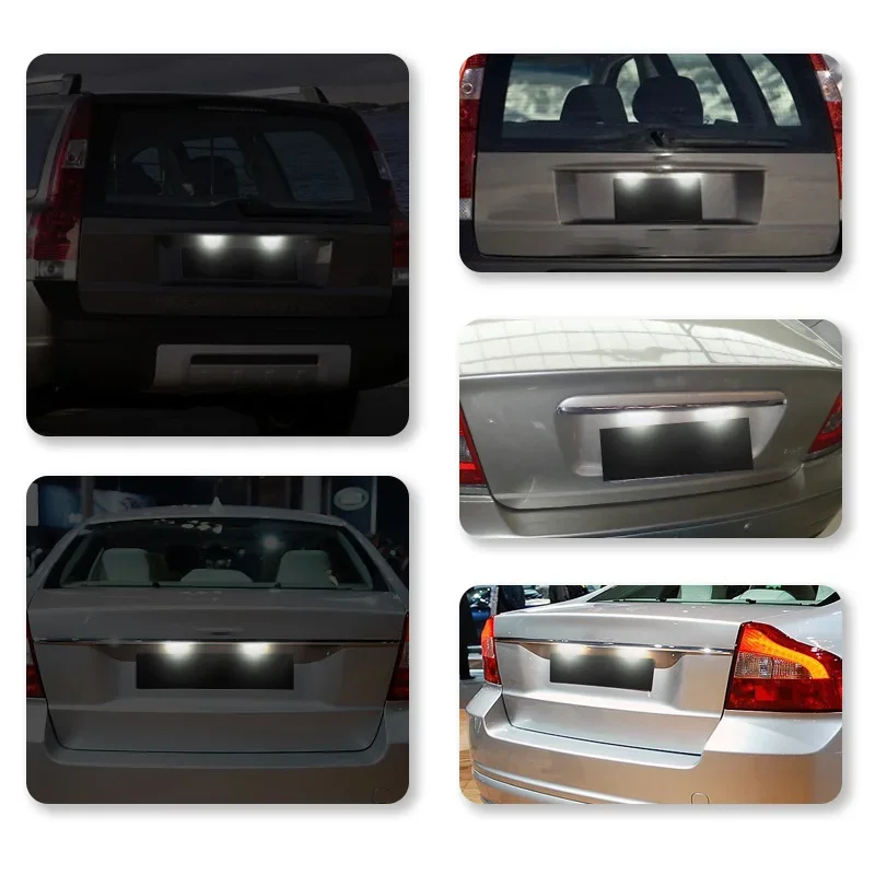 2-Piece Canbus License Plate Lights Suitable for Volvo V70 XC70 S60 01-06 S80 99-06 XC90 2003 LED License Plate Lamp