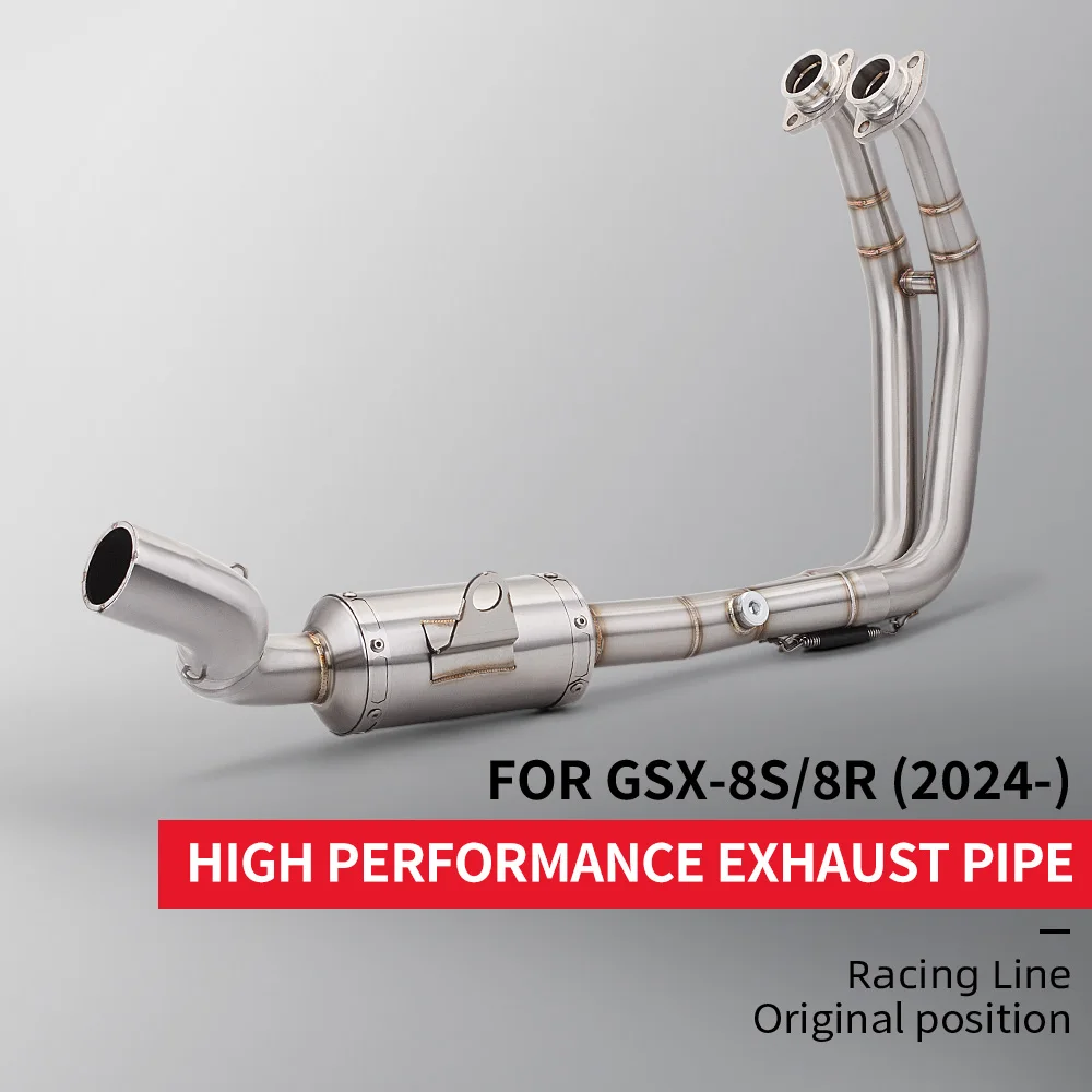 

For GSX 8S GSX-8S GSX8R Motorcycle Engine Exhaust Muffler System Front Link Pipe