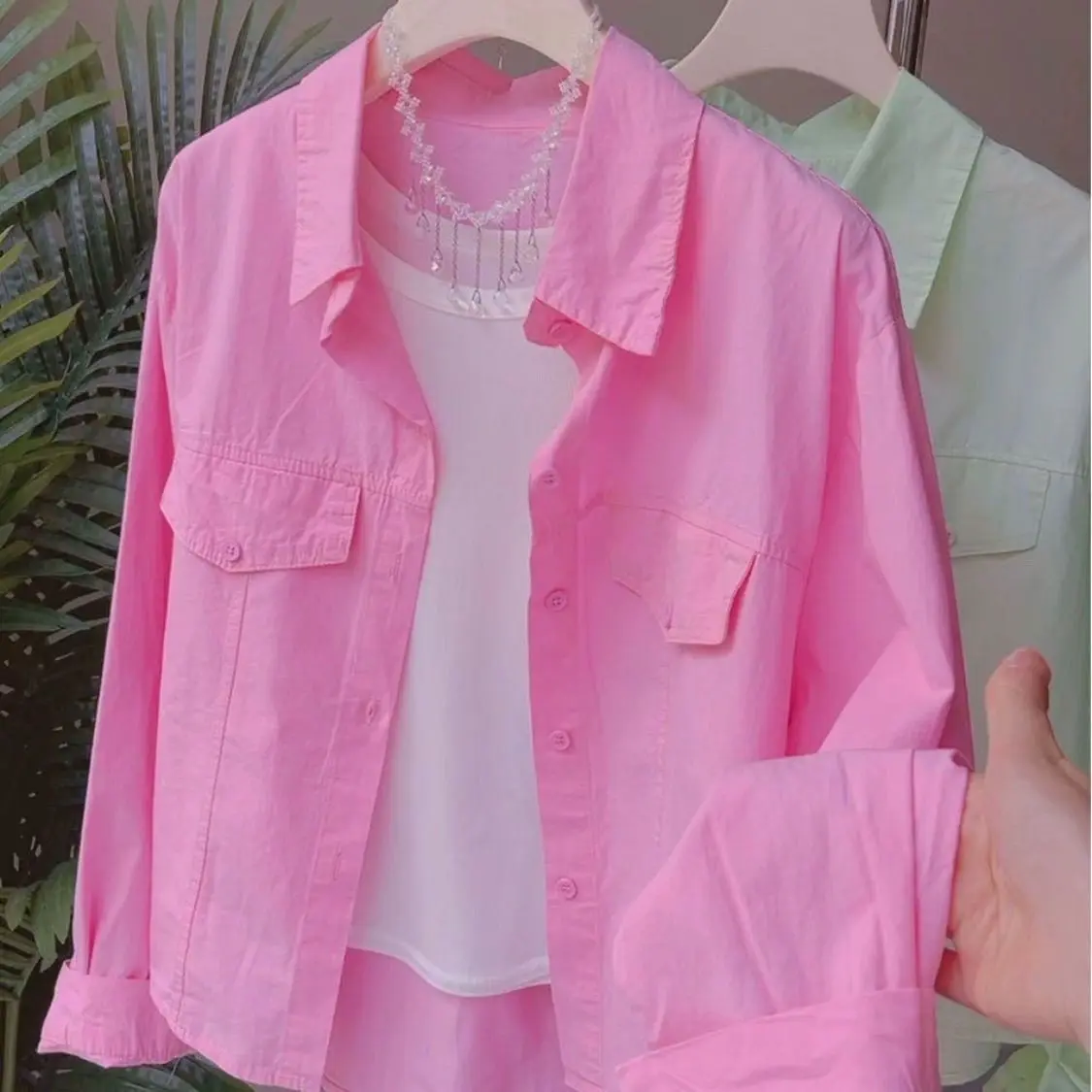 Rose red pure cotton