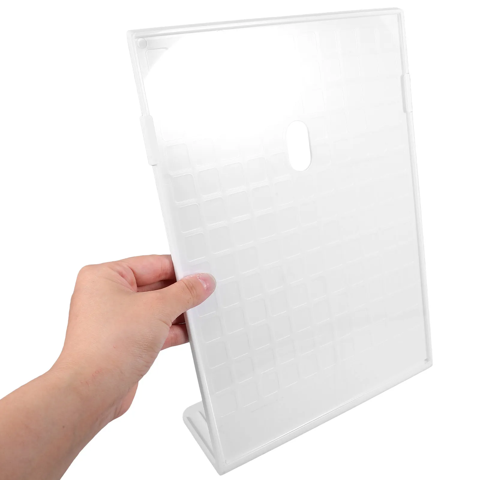 Sleek L Shaped Acrylic Display Stand for Menu Brochure Flyer Paper Table Signs Business Office Restaurant Desktop Sign Holder