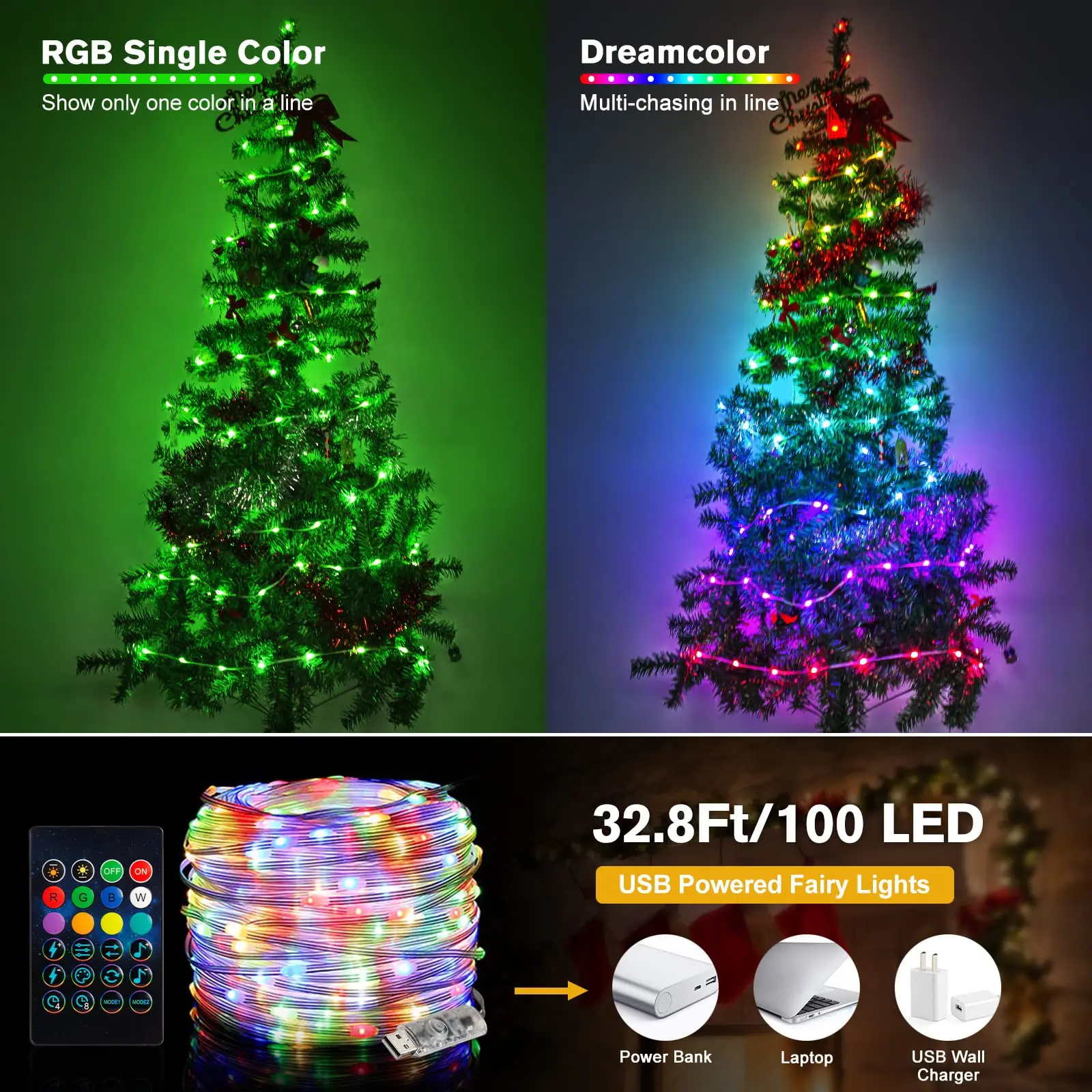 الذكية WS2812B عنونة LED أكاليل RGB سلسلة الجنية أضواء USB اكليل للمنزل غرفة جمالية الزفاف الديكور المزاج ضوء