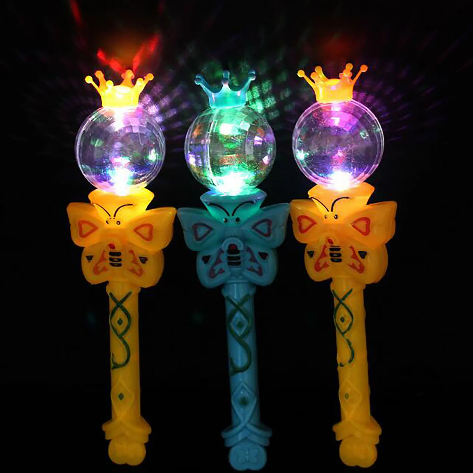 Festa per i più piccoli 1-3 Festa luminosa Mini Proiezione Illuminazione Simulazione Bacchetta di compleanno Starlight Mini Blind