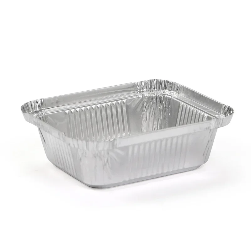 

Chinese style barbecue tin foil baking tray bowl, disposable covered baking tray packaging box, baking cake bread box