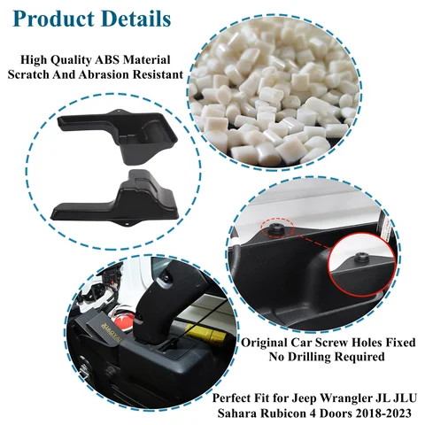 Car Rear Trunk Box Organizer Tray for Jeep Wrangler JL JLU Sahara Rubicon 4 Doors 2018-2023 Stowing Tidying Interior Accessories 8 best sales jeep jl storage - №1