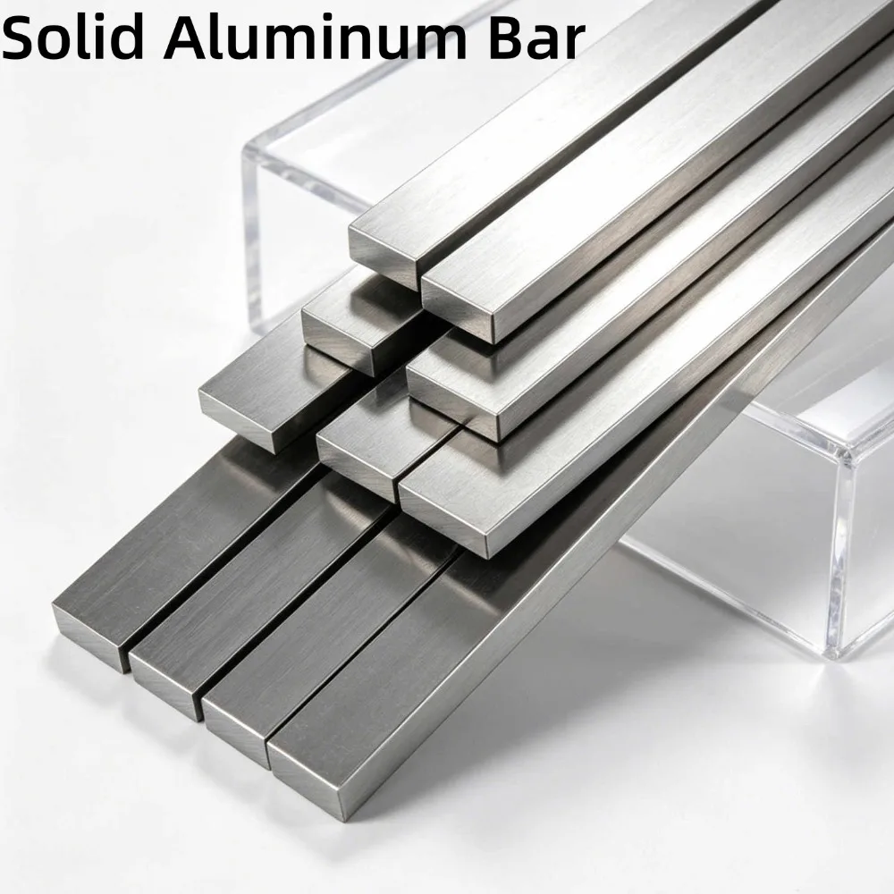 1Pcs 6061 Aluminum Flat Bar, 1-4.5mm Thick 3.2-120mm Wide 500mm Long Solid Aluminum Alloy Plate for Industrial Processing