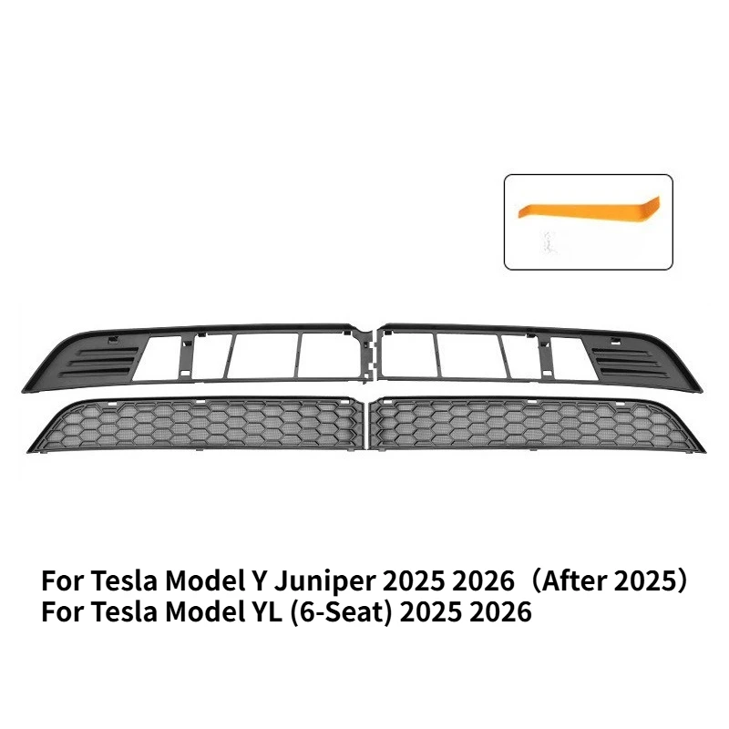 Anti-insect Net For Tesla Model Y/YL Juniper Front Bumper Grill Mesh Air Inlet Vent Cover Grille Guards Protector Accessories