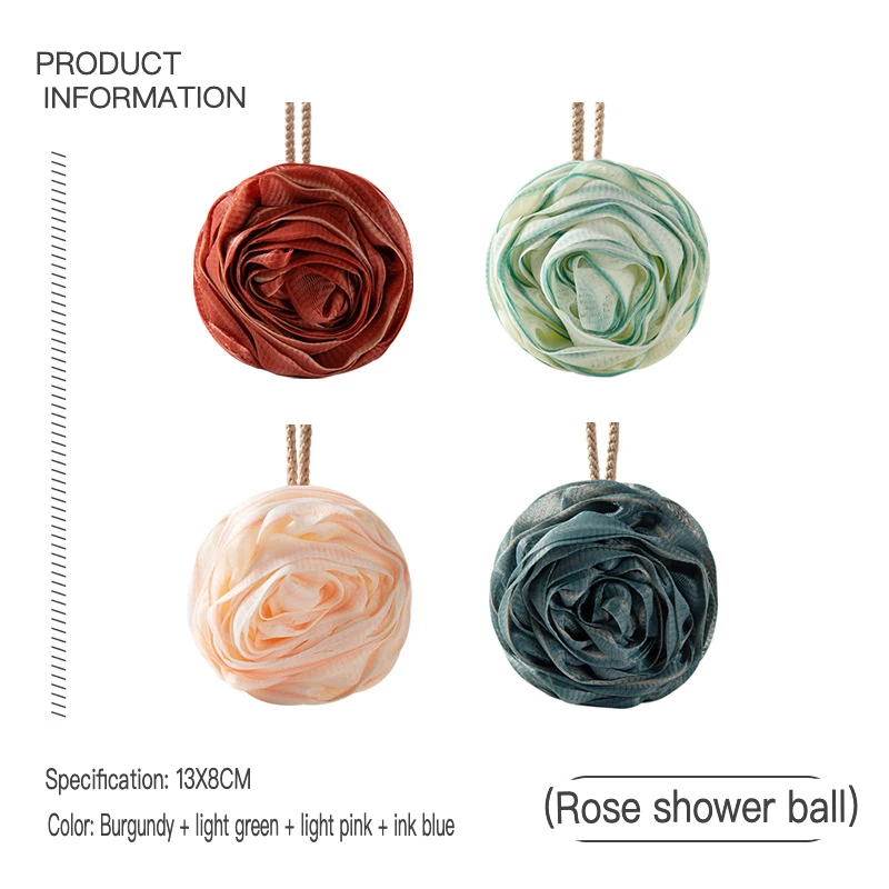 High-End Rose Bath Balls Large Non-Scattering Bath Flowers for Luxury Bath Products Decorative Aromatherapy Bath Balls