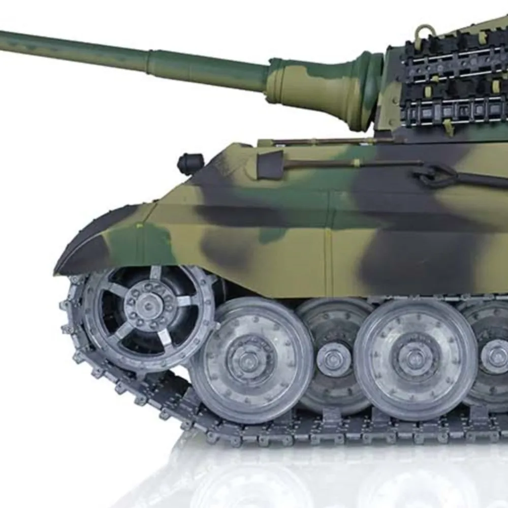 HENG LONG Remote Control Tank 1/16 Scale 7.0 RC Tank Customized King Tiger FPV Barrel Recoil 3888A Metal Model Toys TH17530