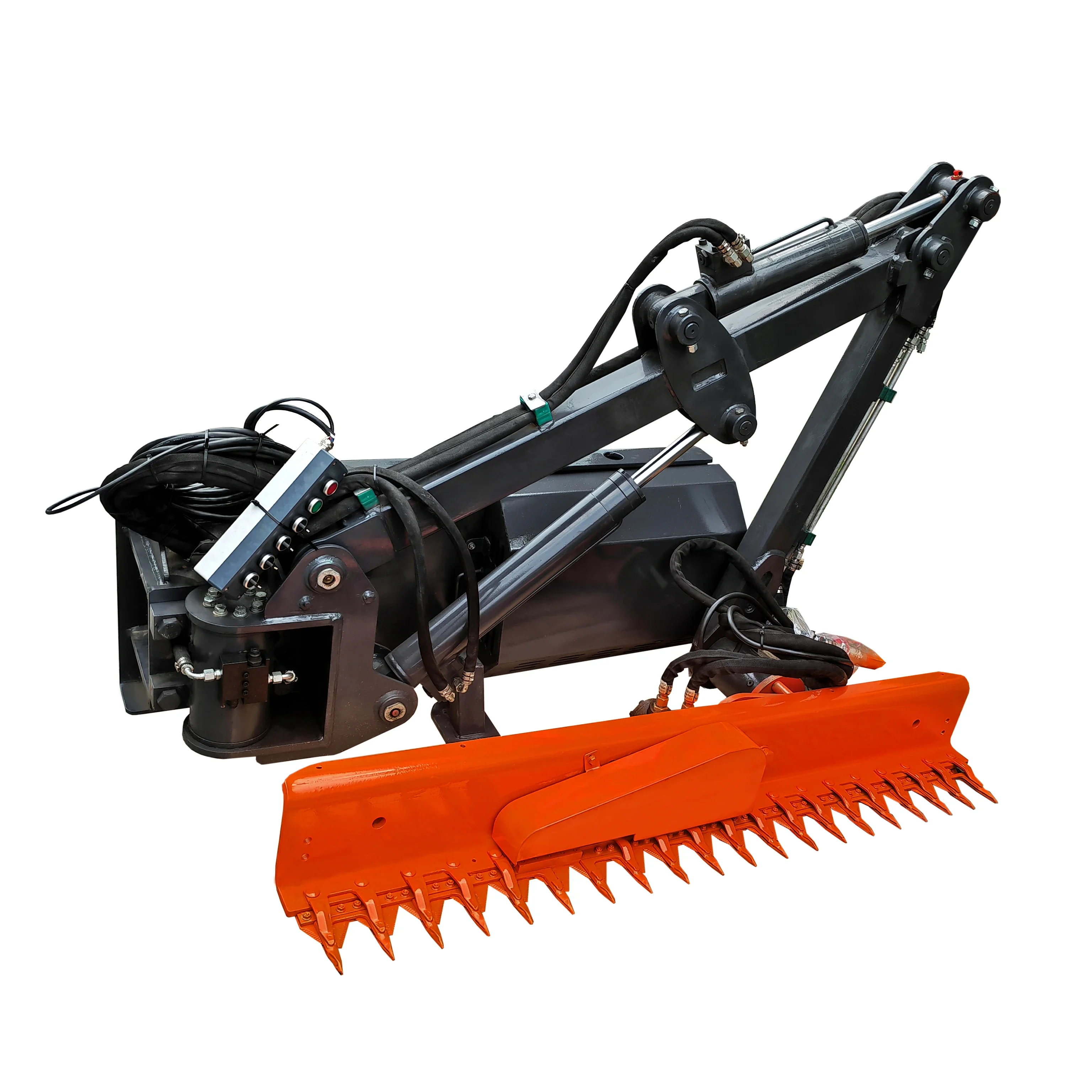 2024 HCN  Brand 0524 Cheap Electric Hedge Trimmer Rechargeable Brushless Hedgerow Machine for Skid Steer Loader Wheel Loader