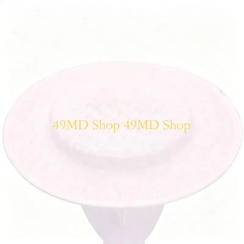 49MD Decorative Sinamay Linen Hat Base Dressingup Headwear for Travel Photoshoots