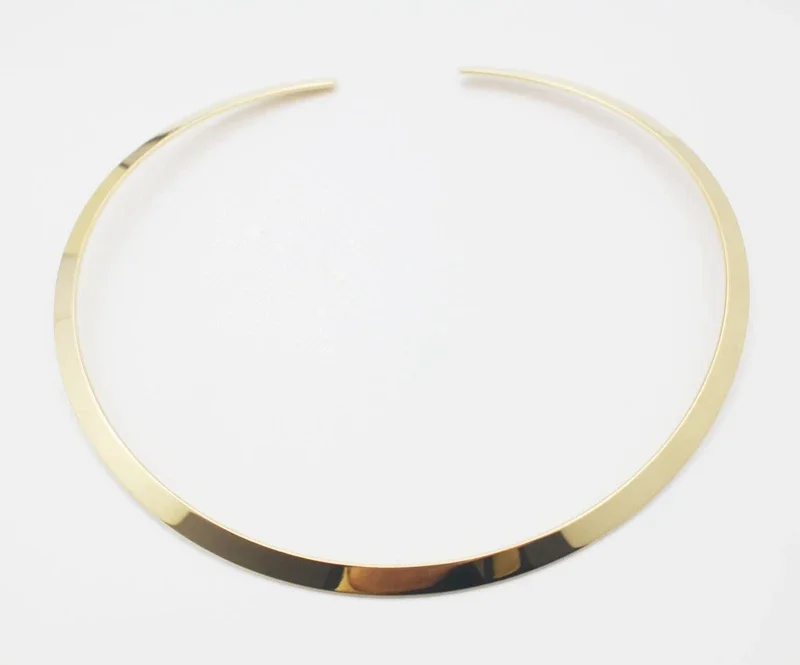 Wysokiej jakości naszyjnik ze stali nierdzewnej Torques Złoty kolor Collares Biżuteria Naszyjnik Kobiety Oświadczenie Choker Biżuteria colgantes