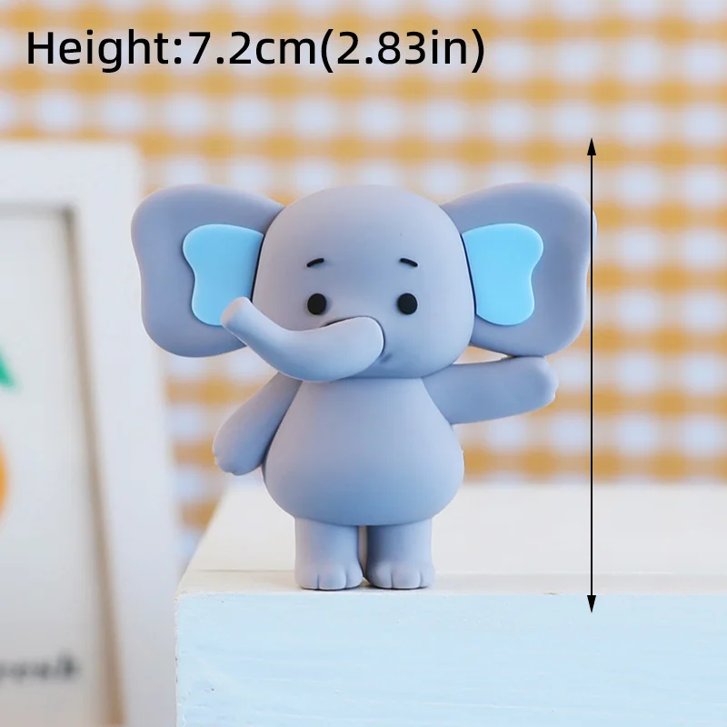 Niedlicher Baby-Elefant-Kuchenaufsatz für den 1. und 2. Geburtstag, Junge, Mädchen, Geschlechtsoffenbarung, Babyparty, Kinderparty, Feier-Deko-Set – Detail 7