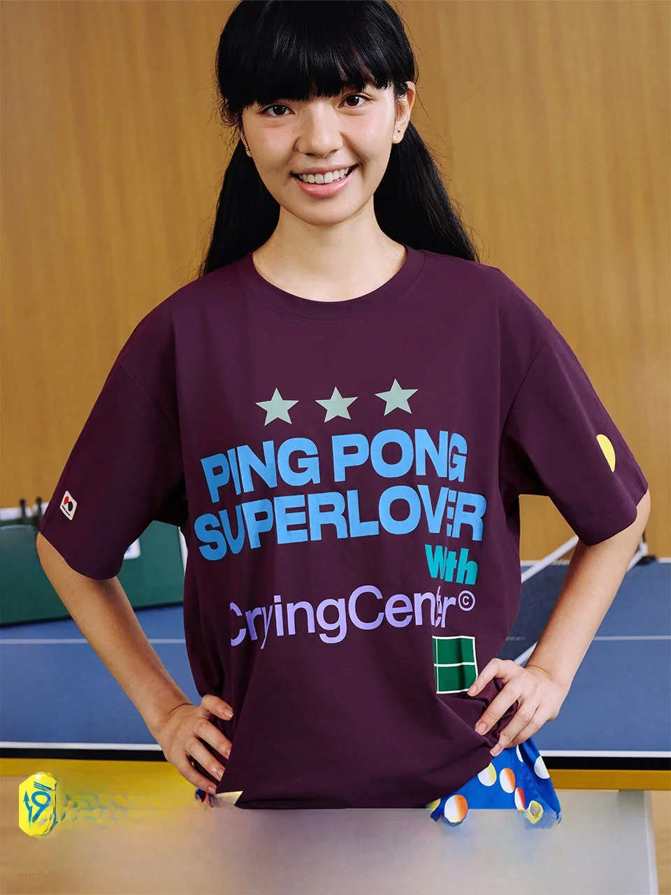 

CryingCenter Pong Super Fan Cool Sensation Quick Dry Casual Cultural Shirt Short Sleeve round Neck Polyester Fiber T-Shirt