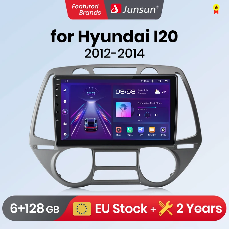 Junsun V1 Plus For Hyundai I20 2012 - 2014 Car Radio wireless CarPlay Android Auto car intelligent systems No 2 din 2din DVD