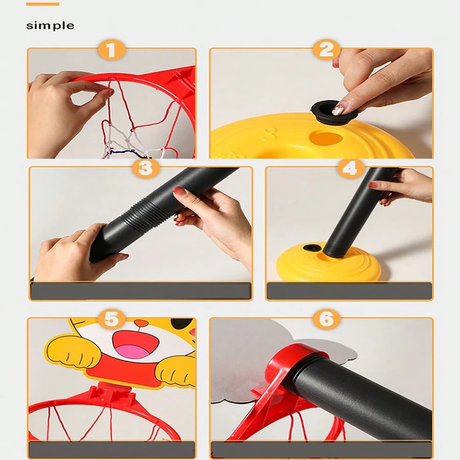 ห่วงบาสเก็ตบอลขนาดเล็กในร่มกลางแจ้งสําหรับเด็กวัยหัดเดินเป้าหมายบาสเก็ตบอลแบบปรับได้พร้อมลูกหนึ่งลูกสําหรับของขวัญวันเกิดเด็กสําหรับอายุ 1 ปีขึ้นไป