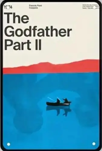 THE GODFATHER II MOVIE METAL TIN SIGN WALL DECOR ART GANGSTER MAFIA MOVIE SIGN