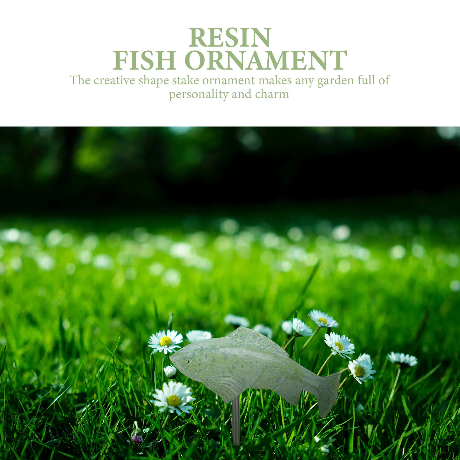 

Shape Garden Yard Decoration Outdoor Lawn Decorative Ground Inserted Adornment Statue Garden Stake Decorative Resin Craft Fish